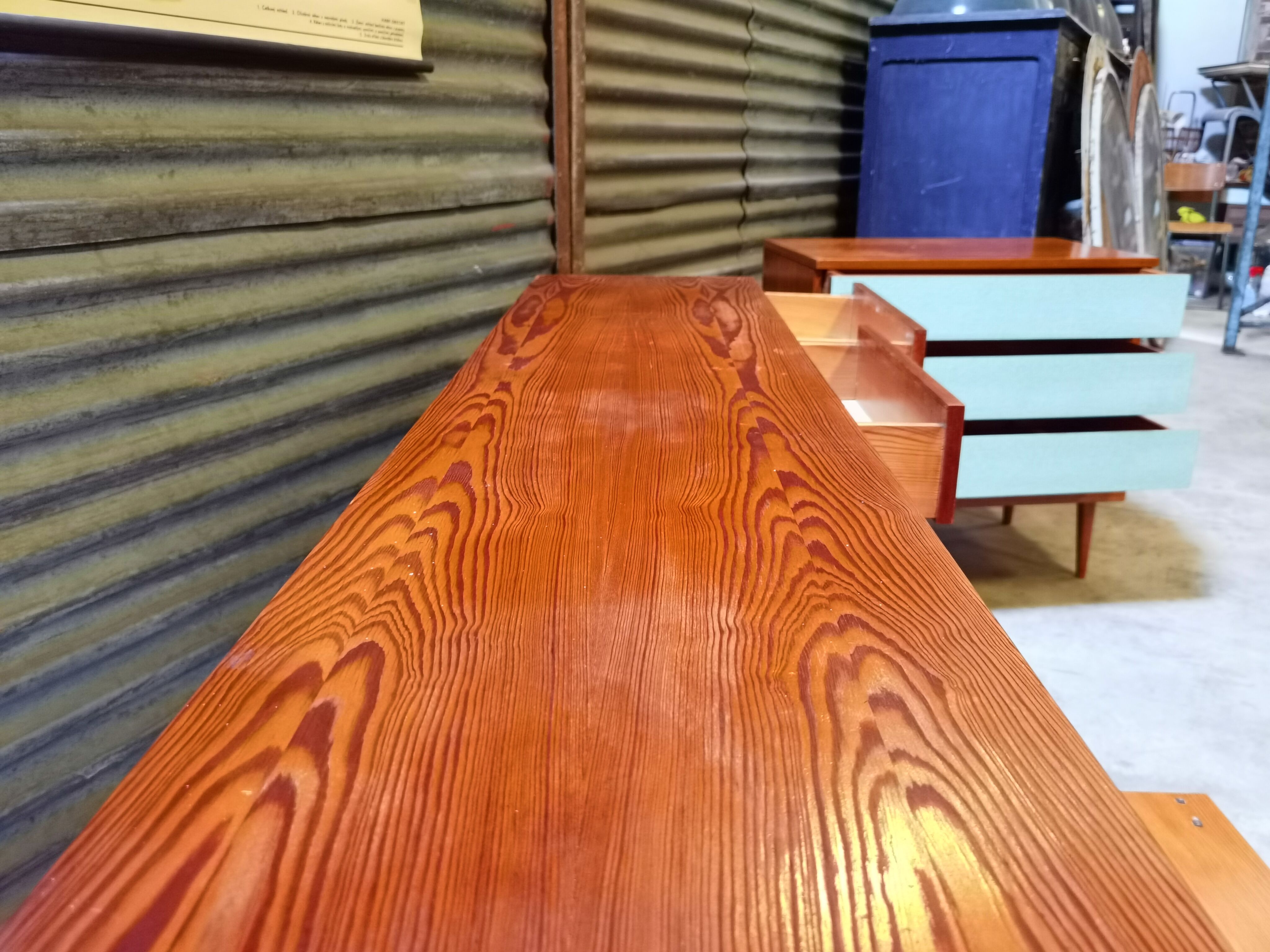 Czech wood and formica sideboard