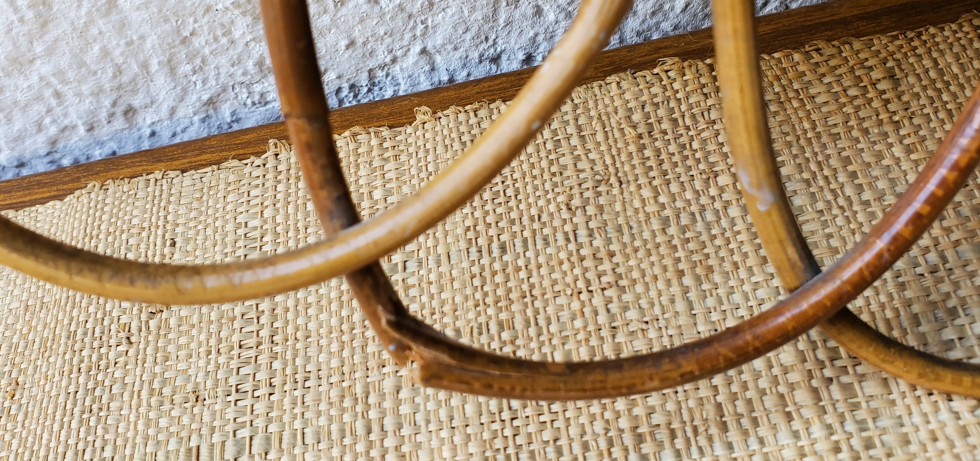 Large rattan mirror 55cm