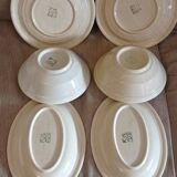 Ensemble de 6 plats de forme vintage