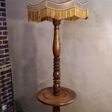 Turned wooden floor lamp 1940 to 50