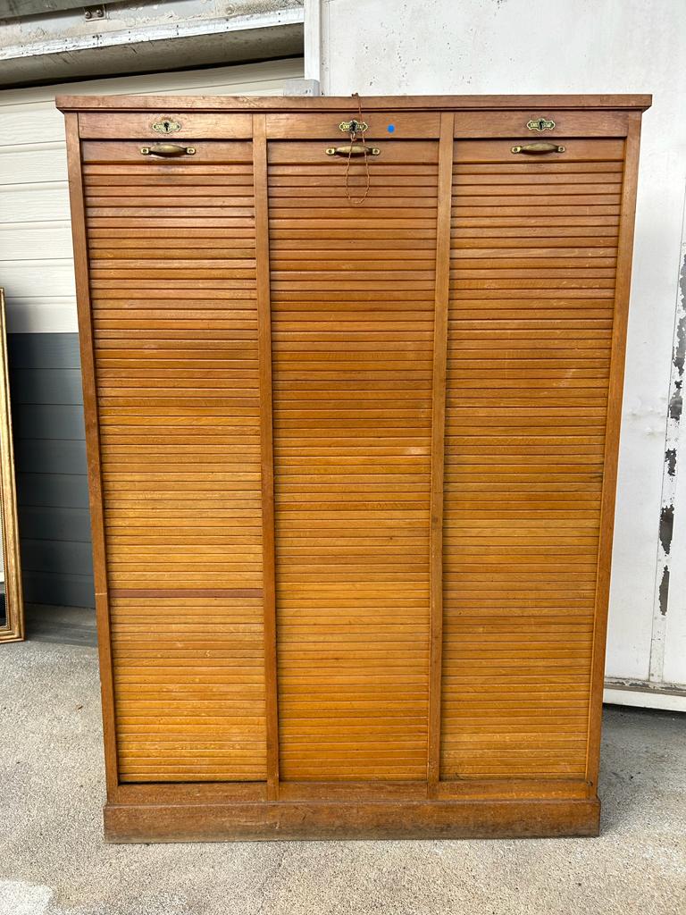 Triple oak curtain binder early xxth curtain Scholz Star Paris