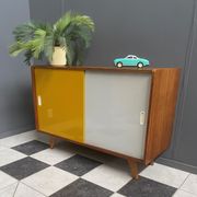 Jiri Jiroutek Yellow and White sideboard 1960s for Interier Praha