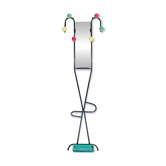 Vintage standing coat rack by Roger Feraud with mirror, France, 1950s.