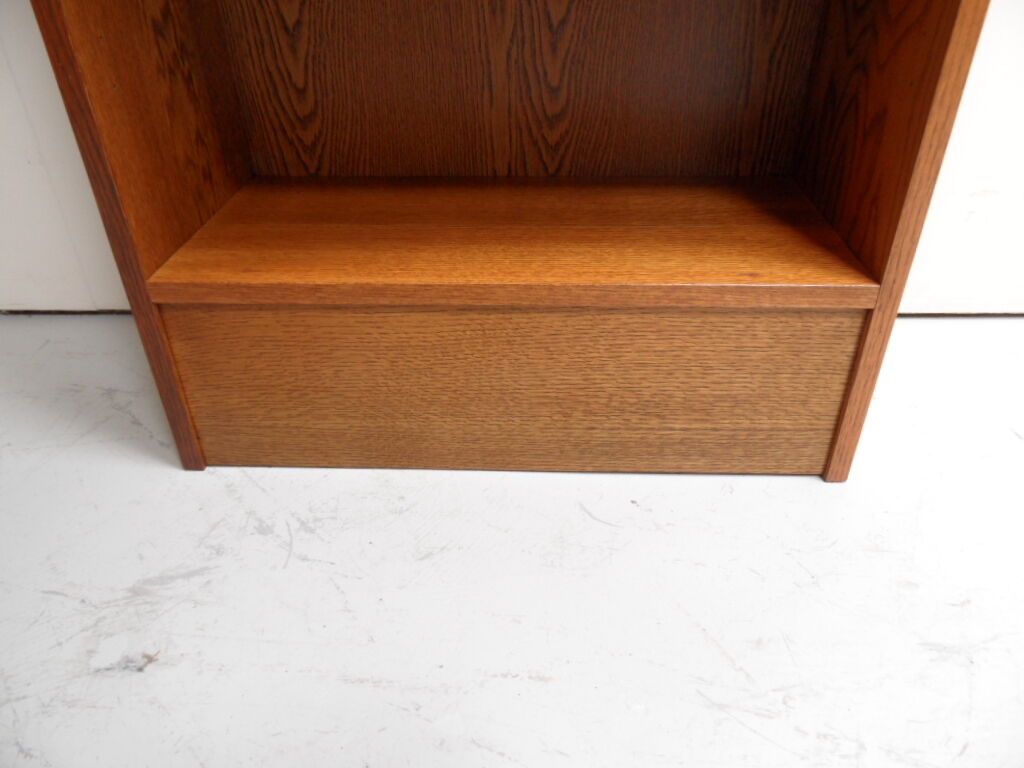 Vintage oak open bookcase