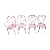 Set 2 fauteuils+2 chaises Fermob fer forgé ancien(ne)s