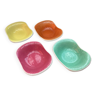 4 Salins earthenware bowls, Deauville model, 1960s