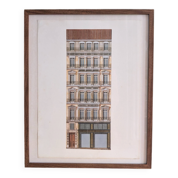 Lithograph "Hôtel Richelieu" – Catherine d'Ortoli