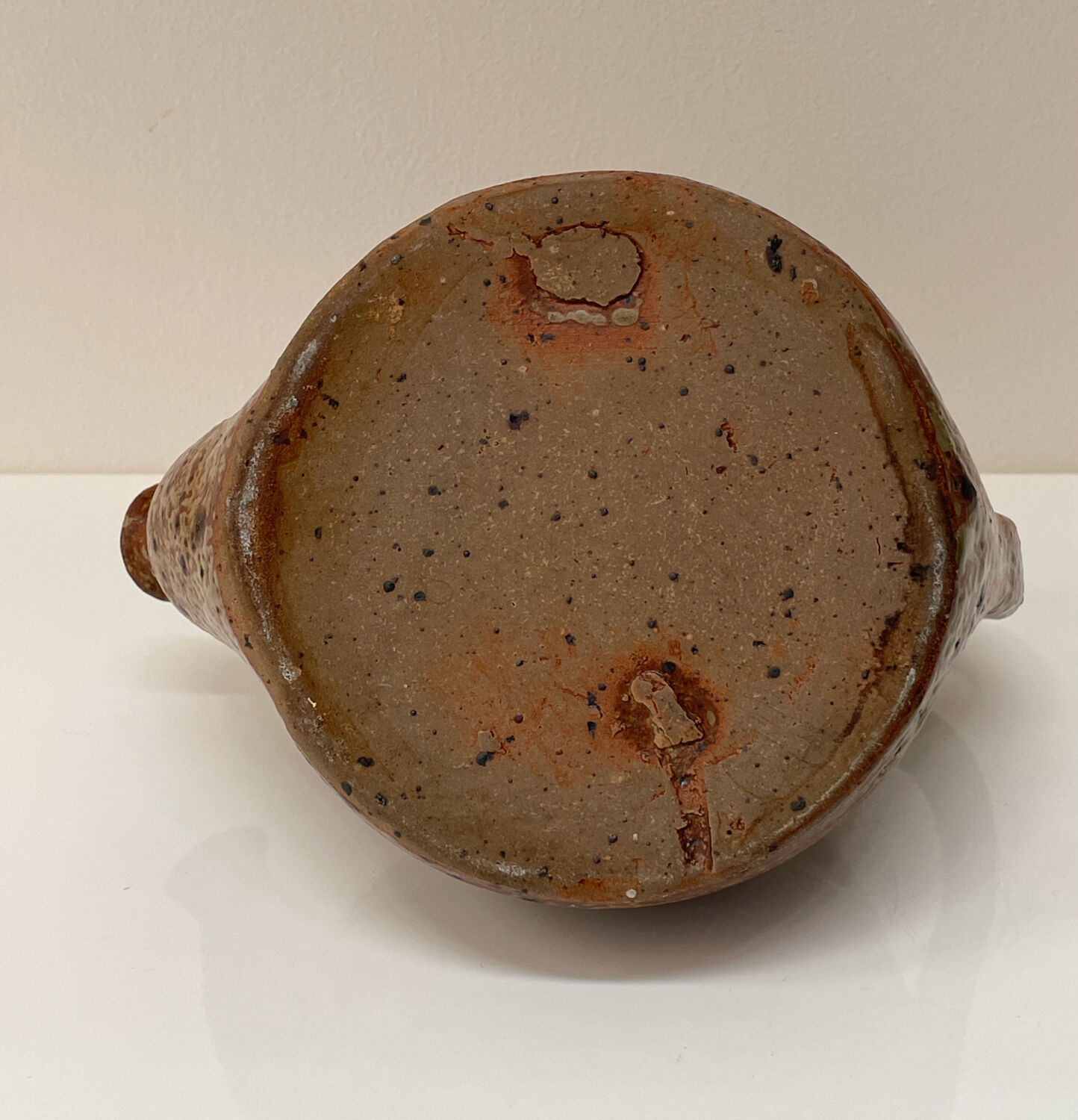 Vintage glazed ceramic sculptural teapot from the 1970s.
