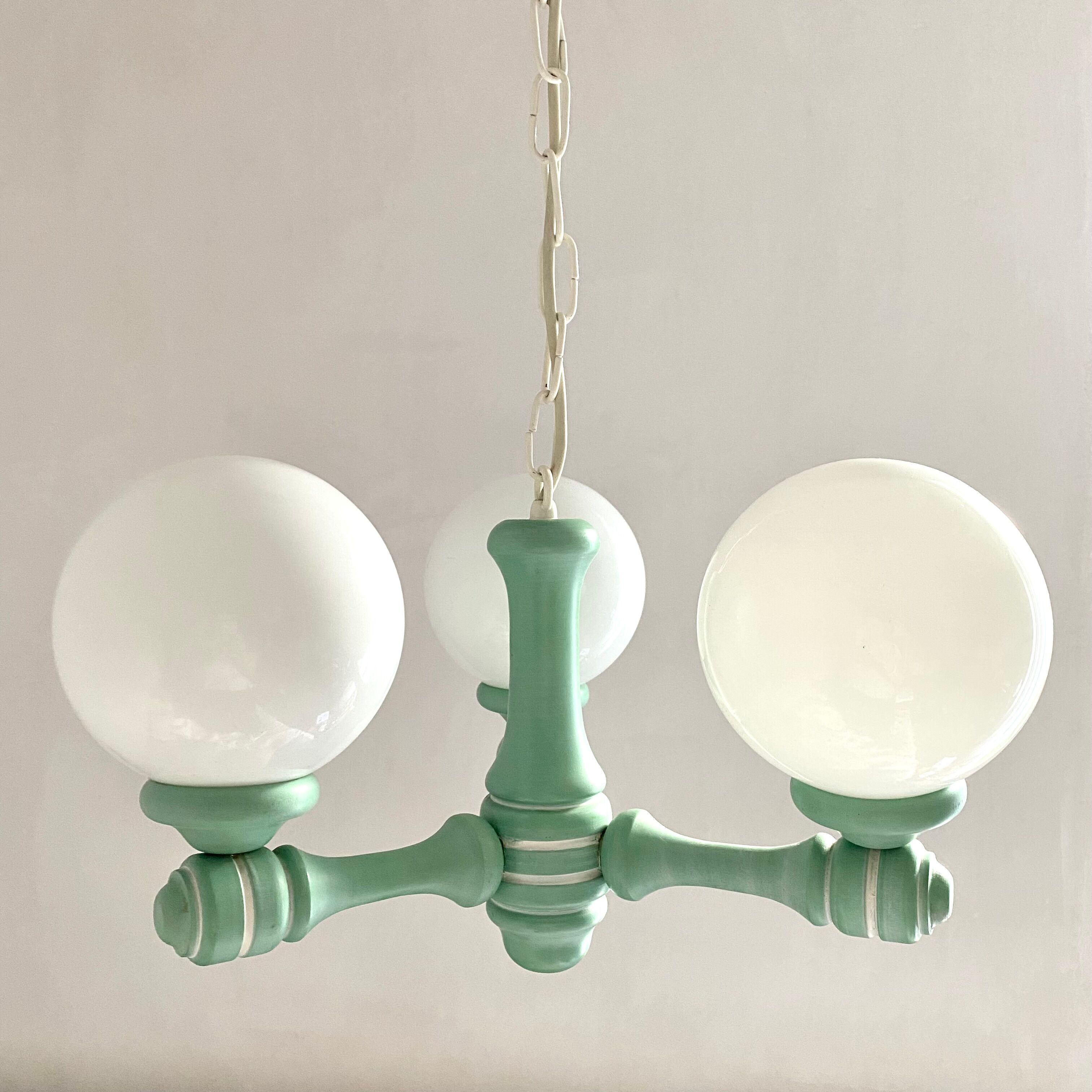 Lustre vintage globes années 80