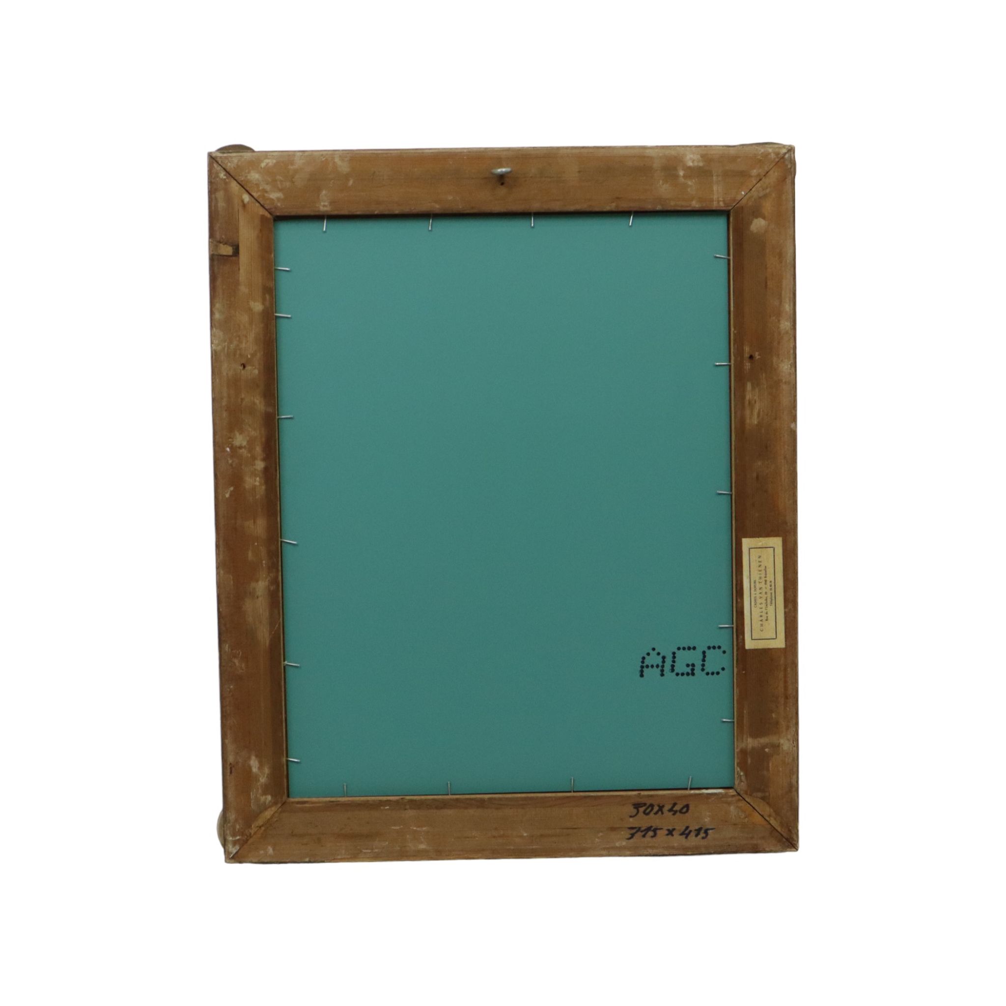 Mirror in antique gold frame classic baroque style pine gold leaf 57x46cm