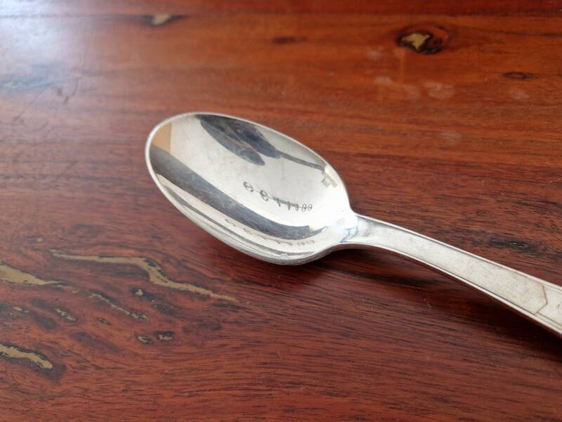 Christofle - Cirta model table spoon in Art Deco silver-plated metal