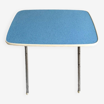 Table enfant vintage années 60, petite table, bleu clair