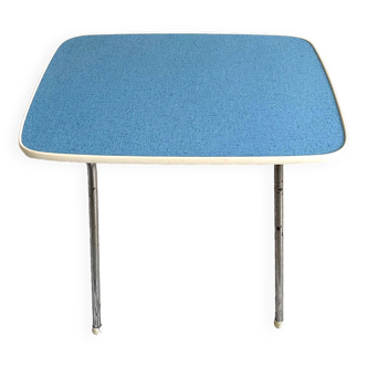 Table enfant vintage années 60, petite table, bleu clair