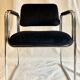 Fauteuil et 2 chaises design, chrome tubulaire