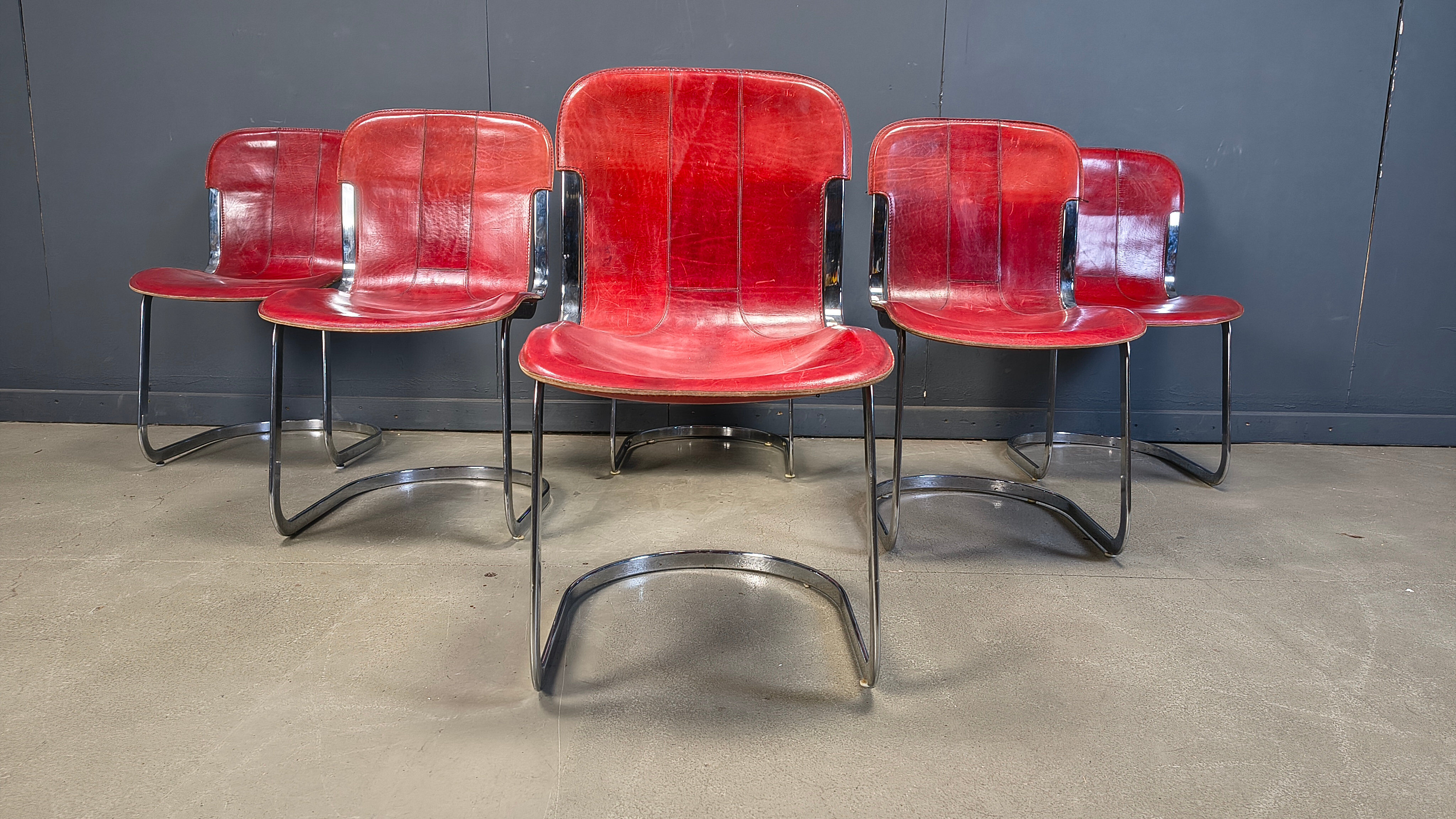 Vintage dining chairs by Cidue, 1970s - set of 6