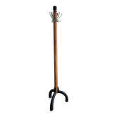 Porte manteau sur pied bois et noir