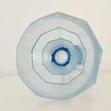 Art Deco vase blue glass