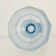 Vase art déco verre bleuté