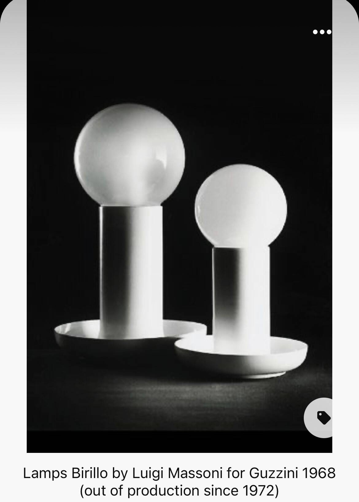 Large Birillo lamp Luigi Massoni Harveiluce Guzzini 1968