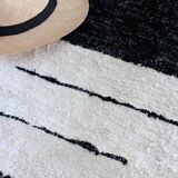 Tapis tissé main en coton recyclé - 120 x 170 cm