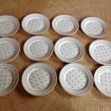 Série de 12 assiettes à dessert