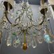 Multicoloured Murano Glass & Crystal Chandelier, 1950s