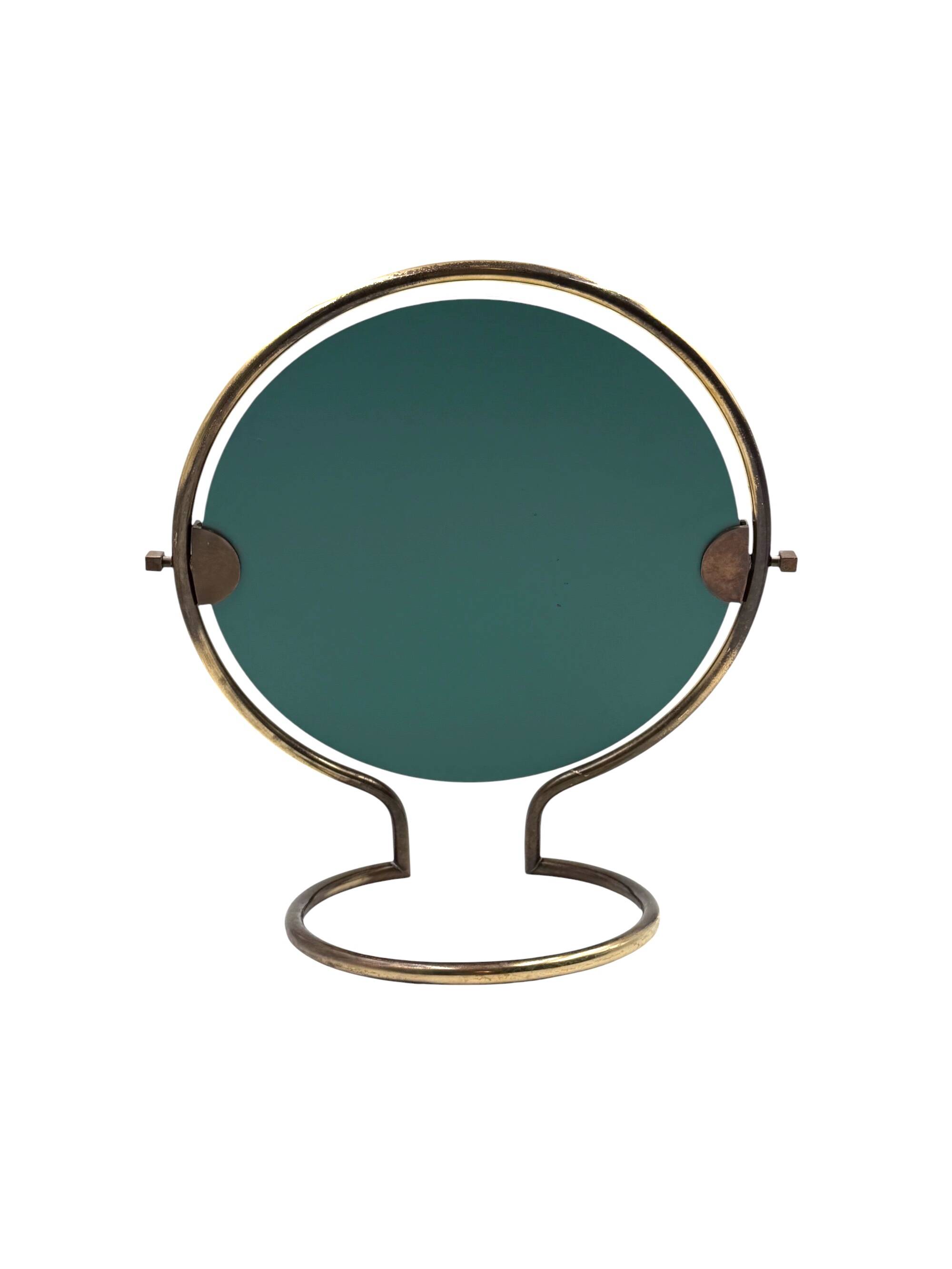 Mid-century brass table mirror / vanity, Italy 1960s