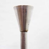 Set of 3 silver metal candle holders