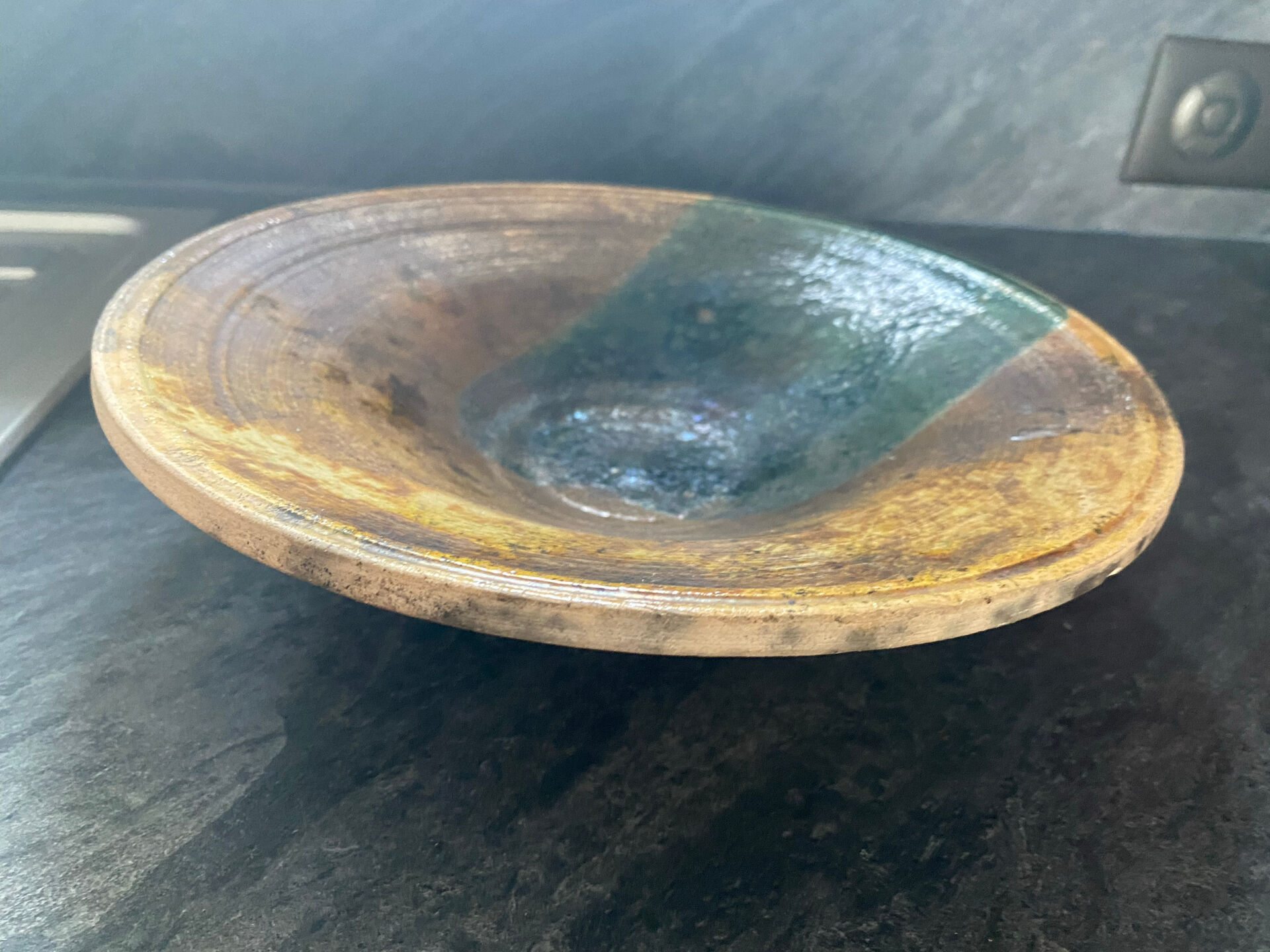 Magnificent raku ceramic bowl
