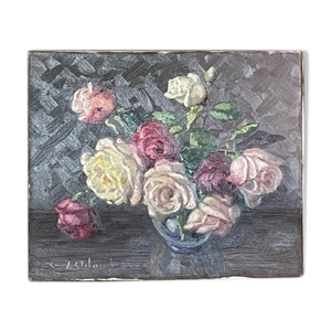 Huile sur toile Bouquet de fleurs