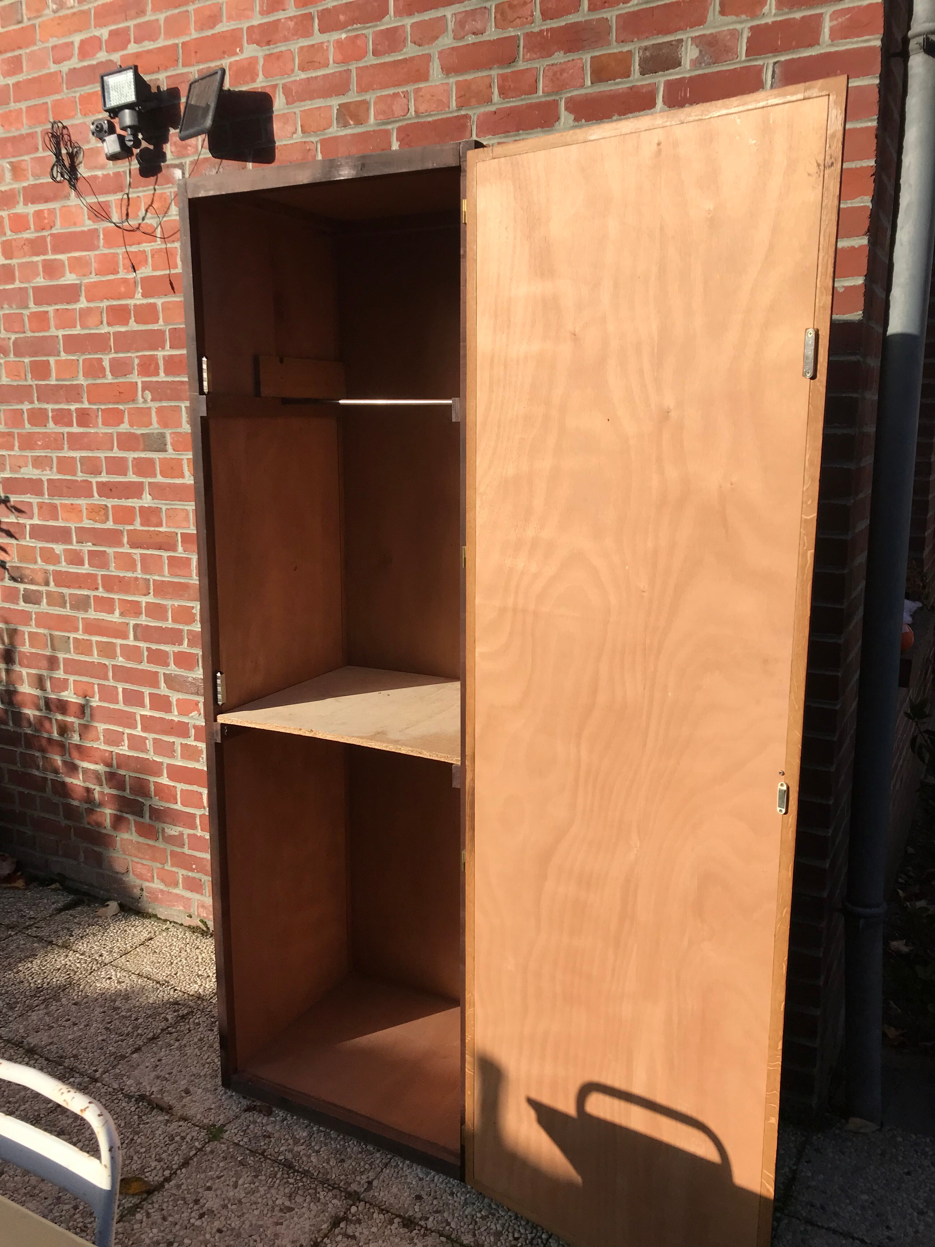 Old wooden boarding school cloakroom