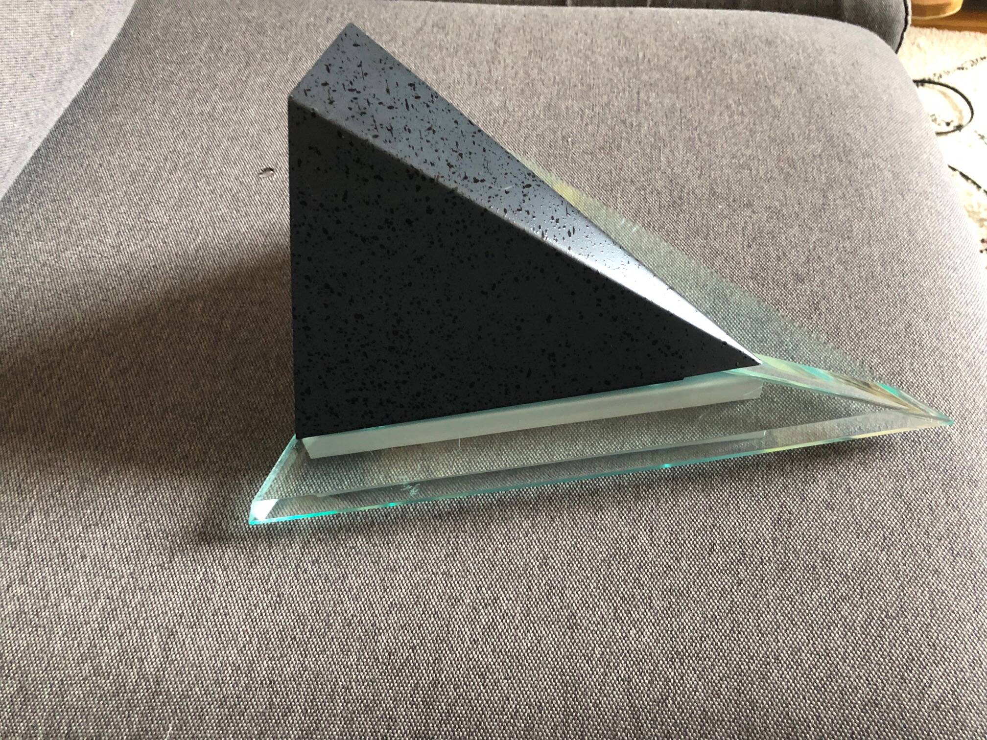 Pair of Postmodern Triangular Wall Sconces, 80s, Elite Holland