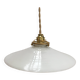 Vintage suspension lamp in white opaline