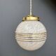 Vintage white Clichy glass globe pendant light