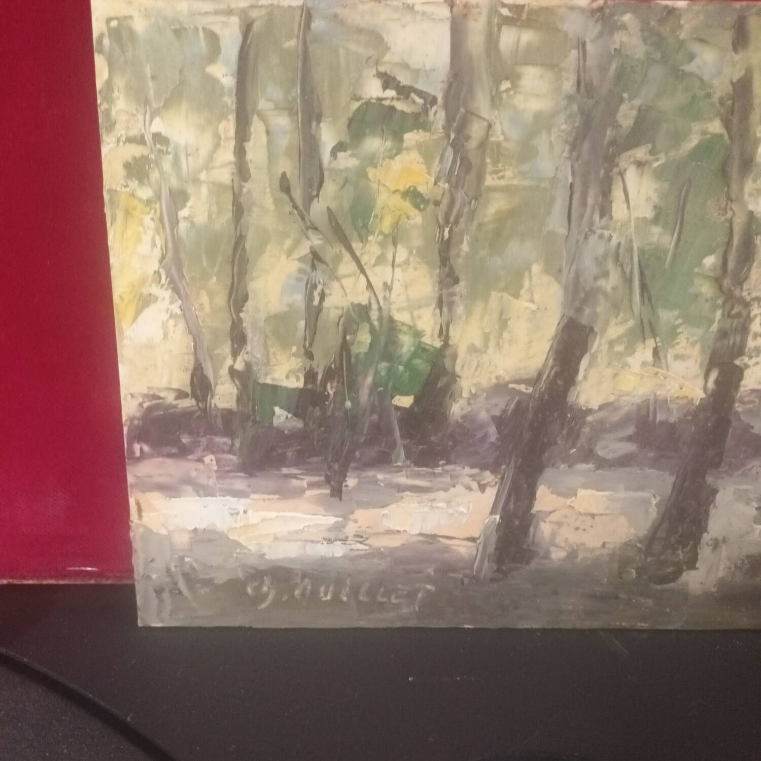 Landscape painting signed Quillet