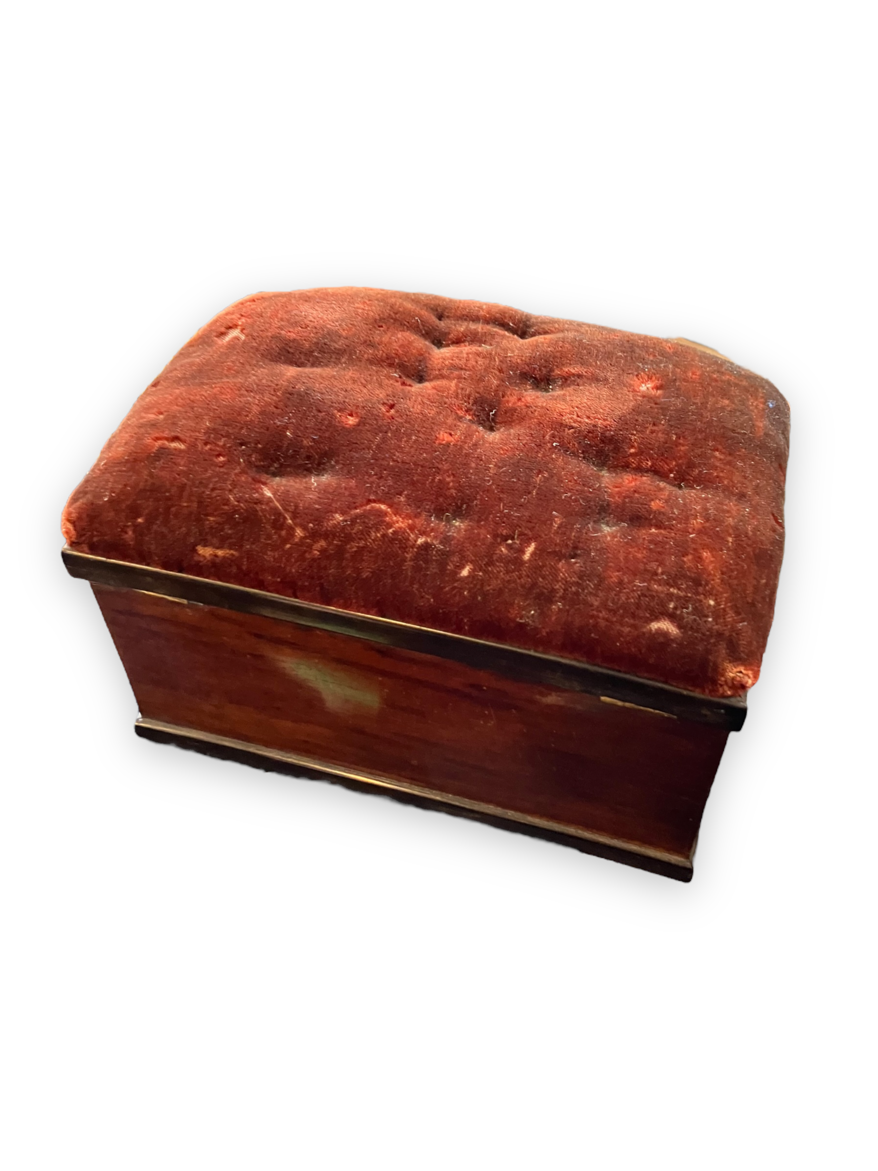 Jewel box in veneer and velvet wood