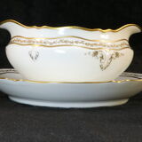 Porcelain sausage of Limoges giraud gilded hand painted