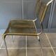 Scoubidou chair or vintage 1960s khaki green chrome spaghetti chair