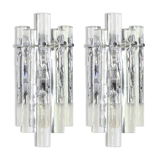 Superb wall sconces in crystal rod by Kinkeldey, Germany, 1970s.