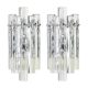 Superb wall sconces in crystal rod by Kinkeldey, Germany, 1970s.