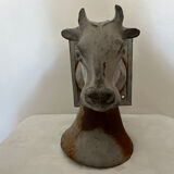 Object decoration bull's head cast iron bell