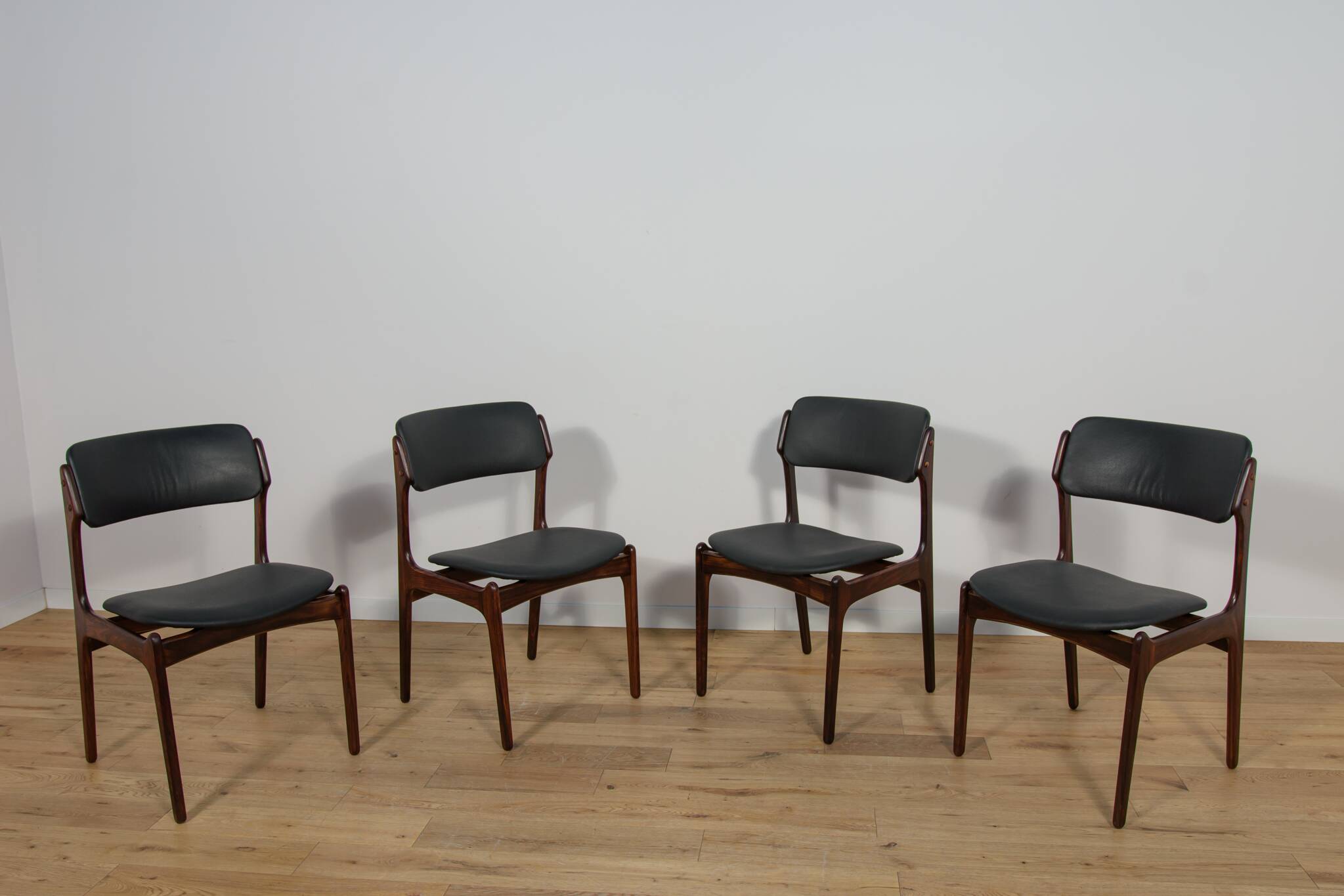 Model 49 Rosewood Dining Chairs by Erik Buch for Oddense Maskinsnedkeri / O.D. Møbler, 1960s.