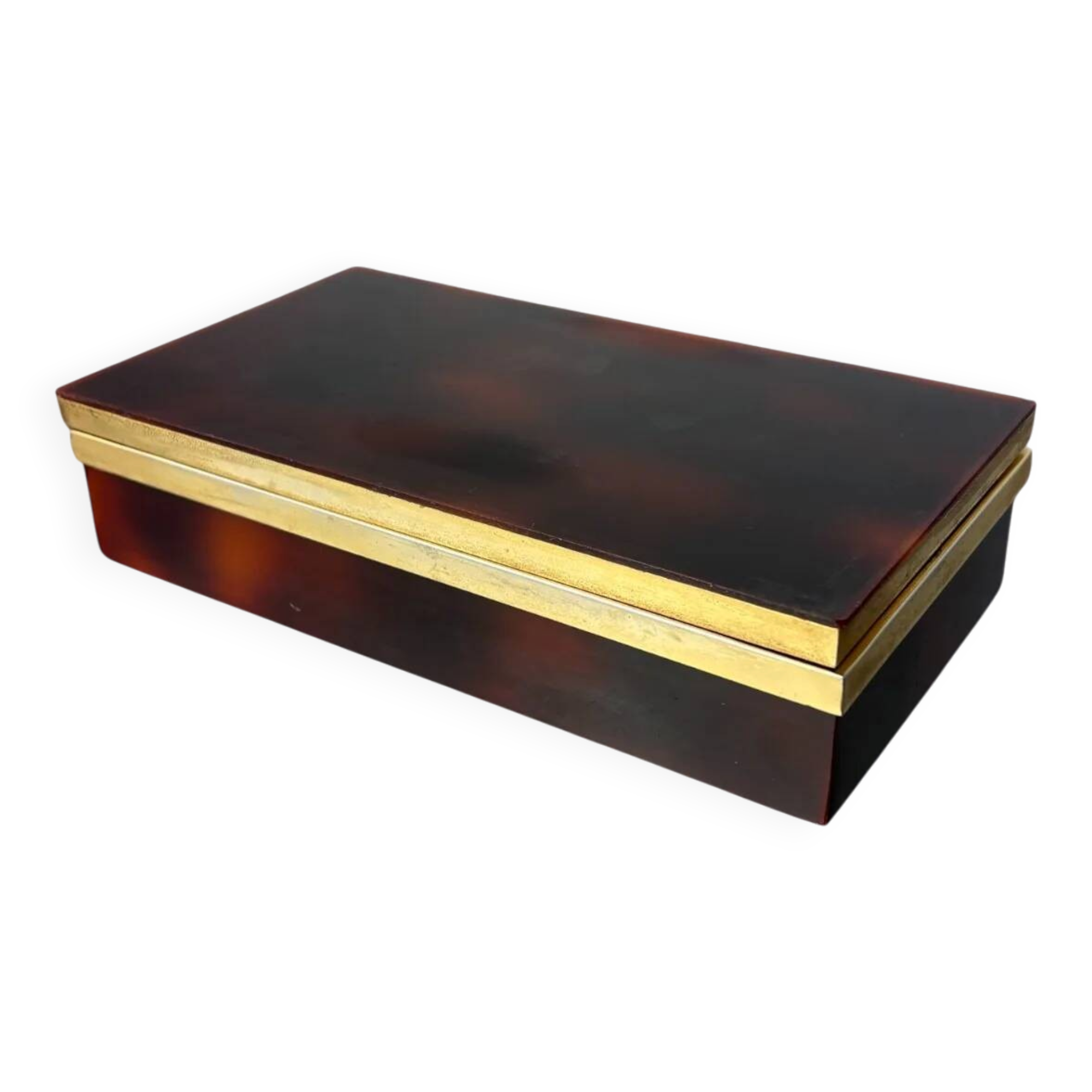 Faux tortoise shell Dior vanity box, Italy, 1970s