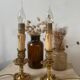Paire de lampes en bronze rocaille Louis XV