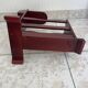 Art Deco magazine rack in mahogany color from the 60s