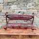 Antique curved wooden wall coat rack