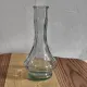 Small ribbed glass soliflore vase in vintage style