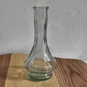 Small ribbed glass soliflore vase in vintage style