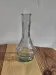 Small ribbed glass soliflore vase in vintage style
