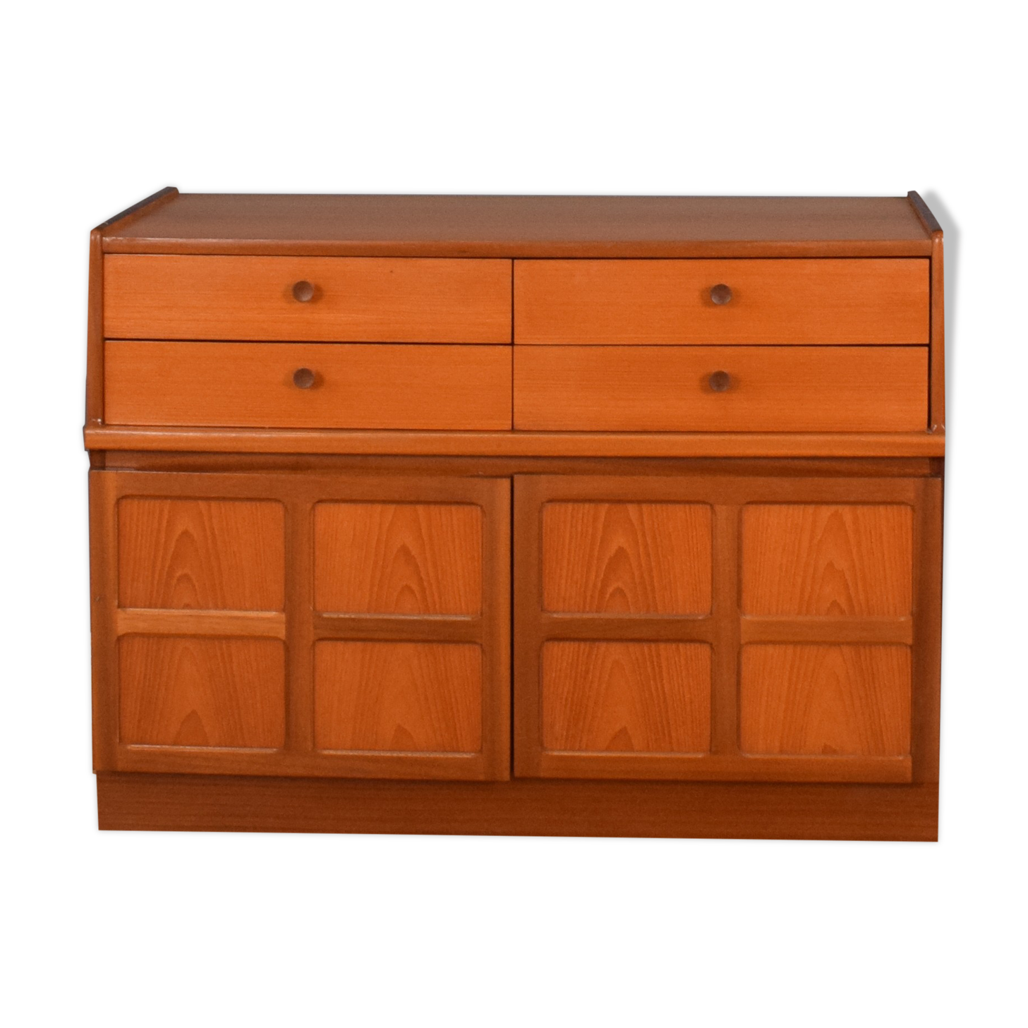 Restored Teak Retro Nathan Squares Sideboard Cabinet